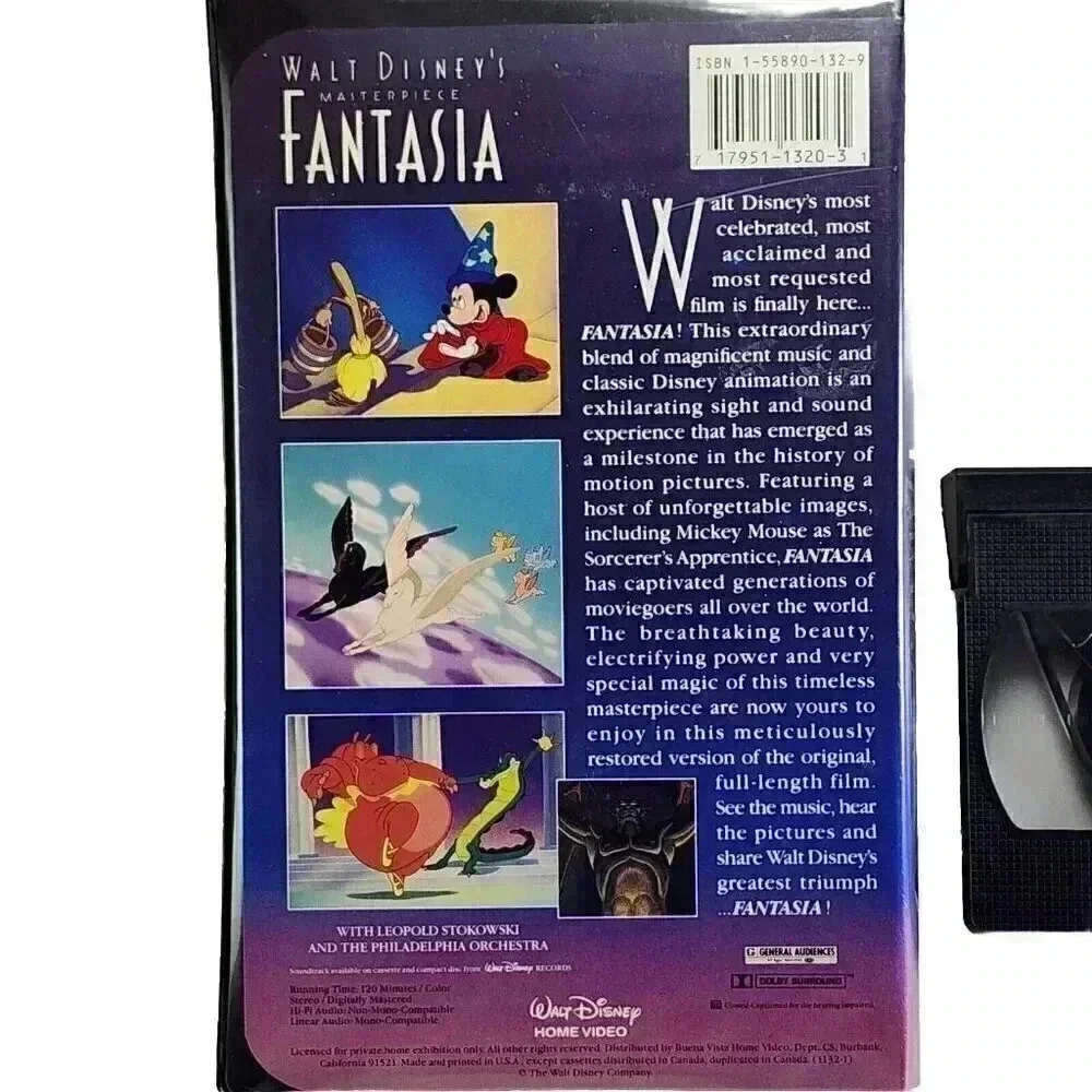 Walt Disney's Masterpiece Fantasia VHS 1991